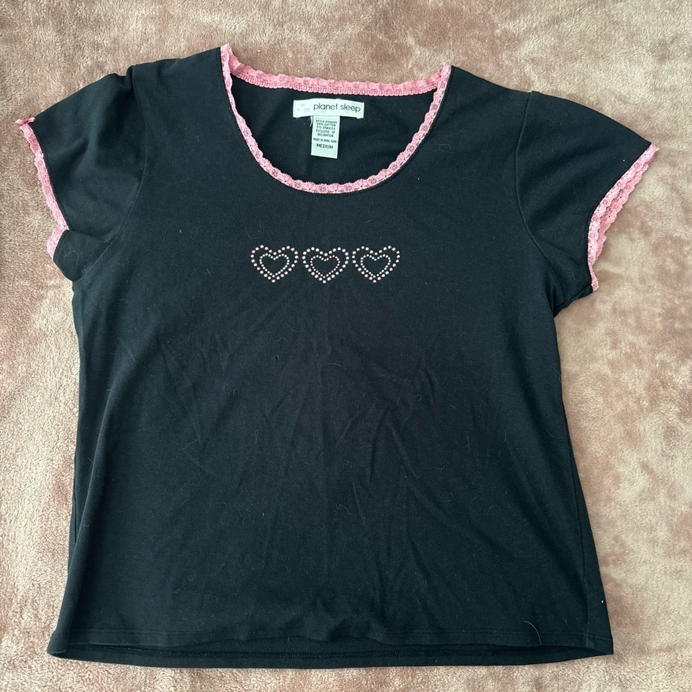 Black and Pink Sleep T-Shirt